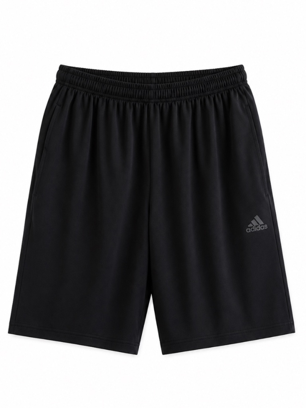 Adidas Black and Grey Classic Tri-Stripe Athletic Shorts - Size 3X